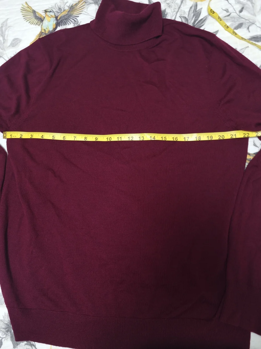 Banana Republic 100% Merino Wool Turtleneck Sweater Burgundy Men's XL